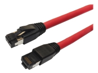 MicroConnect – Patch-kabel – RJ-45 (hane) till RJ-45 (hane) – 7.5 m – S/FTP – CAT 8.1 – halogenfri hakfri – röd
