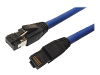 MicroConnect – Patch-kabel – RJ-45 (hane) till RJ-45 (hane) – 2 m – S/FTP – CAT 8.1 – halogenfri hakfri – blå