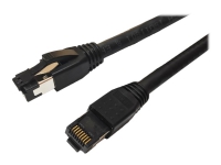 MicroConnect – Patch-kabel – RJ-45 (hane) till RJ-45 (hane) – 25 cm – S/FTP – CAT 8.1 – halogenfri hakfri – svart