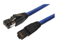 MicroConnect – Patch-kabel – RJ-45 (hane) till RJ-45 (hane) – 3 m – S/FTP – CAT 8.1 – halogenfri hakfri – blå