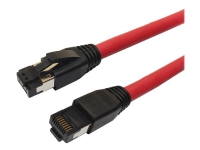 MicroConnect – Patch-kabel – RJ-45 (hane) till RJ-45 (hane) – 1 m – S/FTP – CAT 8.1 – halogenfri hakfri – röd