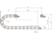 IGUS Kabelkedja2400.03.055internmått 25x38mm Radius 55mm