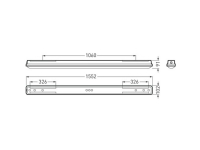 Trilux AragFHE 15 #7596340 LED-Fugtrumslys LED (RGB) 37 W hvid Grå