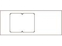 HAGER Låg profil 2SE/FB 130 PHdubbelt uttag FugaLängd 250 mm hålstart 40 mmPerlehite ral 9016 plast