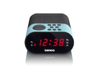 Lenco CR-07 Klockradio FM,PLL LED Svart Blå 3 V AC Batteri