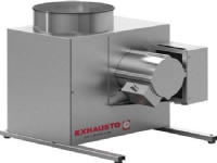 Bilde av Exhausto Boksventilator Besf 160, ø200 Med 1-faset Motor Og F-hjul. Luftmængde 990 M³/h Ved 110 Pa, 1x230v/50hz, 1400 Rpm.