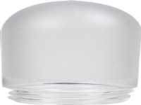 Staldglas sandblæst glas, Ø97 mm, med 84,5 mm gevind.