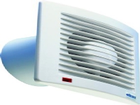 MAICO Ventilator E-Style 100 PRO MHT, kontraspjæld, timer (efterløb 3-25min) og fugtstyring 40-80% RH. Luftmgd. 95m³/h. Mål 160x160/ø98mm. Ventilasjon & Klima - Baderomsventilator