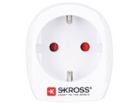 Skross Europe to USA, Type B, Type C (eurostik), 100-240 V, 15 A, Hvid, 3750 W