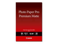 Canon Pro Premium PM-101 - Glatt matt - 310 mikroner - Super A3/B (330 x 483 mm) - 210 g/m² - 20 ark fotopapir - for PIXMA PRO-1, PRO-10, PRO-100 Papir & Emballasje - Hvitt papir - fotopapir