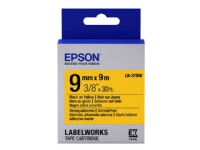 Epson LabelWorks LK-3YBW – Stark häftning – svart på gult – Rulle (9 cm x 9 m) 1 kassett(er) etiketttejp – för LabelWorks LW-1000 300 400 600 700 900 K400 Z5000 Z5010 Z700 Z710 Z900