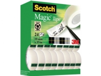 Tape 3M Scotch Magic 810 19mm x 33m (pakke á 24 stk.)