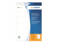 HERMA - Permanet adhesiv - hvit - 94 x 47 mm 240 etikett(er) (20 ark x 12) adresselapper Papir & Emballasje - Emballasje - Etiketter og etiketter