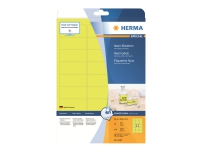 HERMA Special - Papir - matt - permanent selv-adhesiv - lysende gult - 63.5 x 29.6 mm 540 etikett(er) (20 ark x 27) fluorescerende etiketter Papir & Emballasje - Emballasje - Etiketter og etiketter