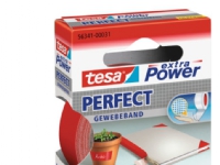 Tesa extra Power Perfect – Tygtejp – 19 mm x 2.75 m – röd