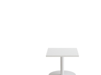 Bord Cirkum, 600x600mm, højde 500 mm, hvid laminat med sort stel Kontorbord
