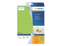 HERMA Special – Papper – matt – permanent självhäftande – självlysande grön – 63.5 x 29.6 mm 540 etikett (er) (20 ark x 27) fluorescerande etiketter