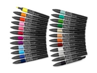 Brushmarker set 24pcs student designer in wallet