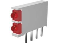 Signal Construct DBI01322 LED-komponent Dobbelt Grøn Grøn (L x B x H) 15.5 x 2.5 x 12 mm