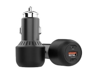 eSTUFF – Strömadapter för bil – 65 Watt – 3.25 A – PD QC 3.0 – 3 utdatakontakter (USB 2 x USB-C) – svart