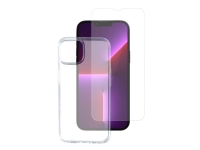 Bilde av 4smarts 360° Starter Set - Beskyttelsesboks Baksidedeksel For Mobiltelefon - Oleofobisk Belegg, Termoplast-polyuretan (tpu), Herdeet Glass (10 H), Hydrophobic Coating - Gjennomsiktig - For Apple Iphone 14