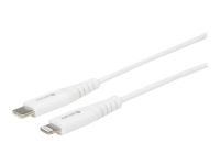 eSTUFF – Lightning-kabel – USB-C hane till Lightning hane – 3 m – dubbelt skärmad – vit – för Apple iPad/iPhone/iPod (Lightning)