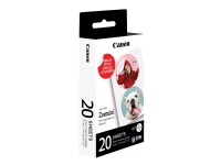 Canon ZINK - Selv-adhesiv - 33 mm-diameter 40 etikett(er) (20 ark x 2) ferdigkuttede sirkelfotoklistremerker - for Canon Zoemini  Zoemini S