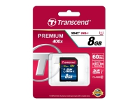 Transcend Premium - Flashminnekort - 8 GB - UHS Class 1 / Class10 - 400x - SDHC UHS-I Tele & GPS - Mobilt tilbehør - Minnekort