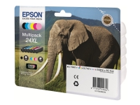 Epson 24XL Multipack - 6-pack - XL - svart, gul, cyan, magenta, lys magenta, lys cyan - original - blekkpatron - for Expression Photo XP-55, XP-750, XP-760, XP-850, XP-860, XP-950, XP-960, XP-970 Skrivere & Scannere - Blekk, tonere og forbruksvarer - Blek