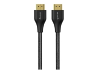 eSTUFF – Ultra High Speed – HDMI-kabel med Ethernet – HDMI hane till HDMI hane – 1 m – svart – stöd för 1080p stöd för 2160p 8K60 Hz (7680 x 4320) stöd 4K120 Hz (3840 x 2160) stöd 1440p support 60Hz stöd för 4320p