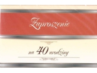 Trendinvitasjon bursdag 40 ZT07 (10 stk.)