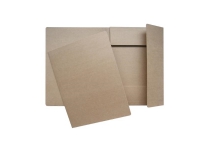 Klapmappe, 3-klap, brun karton, 600 g, A4, Arkivering - Elastikmapper & Chartekker - Charters