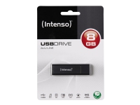 Intenso Alu Line - USB flashdrive - 8 GB - USB 2.0 - antracit (sort) PC-Komponenter - Harddisk og lagring - USB-lagring