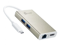 j5create JCA374 USB 3.0 Type-C Multi-Adapter – Hubb – 2 x SuperSpeed USB 3.0 – skrivbordsmodell