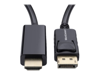 MicroConnect - Adapterkabel - DisplayPort hann låst til HDMI hann - 2 m - svart - 1080p støtte 60 Hz PC tilbehør - Kabler og adaptere - Adaptere