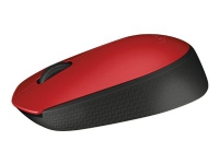 Logitech M171 - Mus - trådløs - 2.4 GHz - USB trådløs mottaker - svart, rød