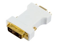 DELTACO DVI-4A – VGA-adapter – DVI-A (hane) till HD-15 (VGA) (hona) – vit