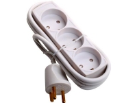 CSDK-SL 3-Socket M/J med 1,5 meter sladd vit