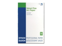 Epson Fine Art Velvet - Fløyel - A3 plus (329 x 423 mm) 20 ark papir - for SureColor P5000, P800, SC-P10000, P20000, P5000, P700, P7500, P900, P9500 Papir & Emballasje - Hvitt papir - fotopapir