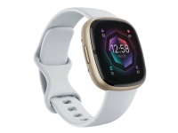 Fitbit Sense 2 - Bløt gullaluminium - smartklokke med bånd - blå dis - båndbredde: S - NFC, Bluetooth