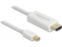 Delock High Speed HDMI – Adapterkabel – Mini DisplayPort hane till HDMI hane – 3 m – vit – stöd för 4K