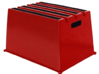 TWINCO TWIN Heavy Buty 6600 - Trinnstol - polyetylen med høy tetthet - rød interiørdesign - Tilbehør - Elefantføtter