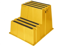 TWINCO TWIN 6700 - Safety step - 2 trinn - arbeidshøyde: 0.5 m - polyetylen med høy tetthet - gul interiørdesign - Tilbehør - Elefantføtter