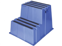 TWINCO TWIN 6700 - Safety step - 2 trinn - arbeidshøyde: 0.5 m - polyetylen med høy tetthet - blå interiørdesign - Tilbehør - Elefantføtter