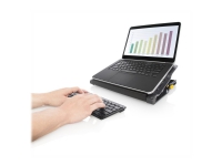 Targus Chill Mat - Notebookstativ - med 4-ports USB 2.0-hub - grå, svart PC & Nettbrett - Bærbar tilbehør - Diverse tilbehør