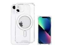 4smarts Ibiza – Baksidesskydd för mobiltelefon – robust – ultimag – MagSafe-kompatibilitet – polykarbonat termoplastisk polyuretan (TPU) – transparent – för Apple iPhone 14