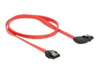 Delock - SATA-kabel - Serial ATA 150/300/600 - SATA (hunn) til SATA (hunn) - 50 cm - låst, høyrevinklet kontakt - rød PC tilbehør - Kabler og adaptere - Datakabler