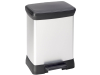 Curver DECO Bin 240638 Skraldespand 30 l (B x H x T) 390 x 510 x 290 mm Sølv, Sort 1 stk