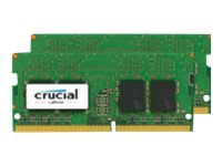 Crucial - DDR4 - sett - 16 GB: 2 x 8 GB - SO DIMM 260-pin - 2400 MHz / PC4-19200 - CL17 - 1.2 V - ikke-bufret - ikke-ECC PC-Komponenter - RAM-Minne - DDR4