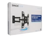 Sinox One - Brakett - helbevegelses justerbar arm - for LCD-skjerm - svart - skjermstørrelse: 40-84 - veggmonterbar TV, Lyd & Bilde - Monteringsfester - Vegg